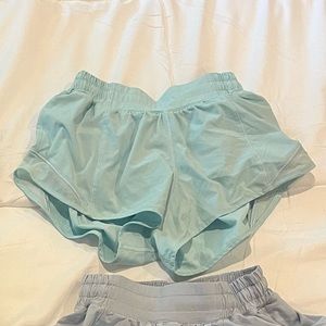 teal hotty hot lululemon shorts